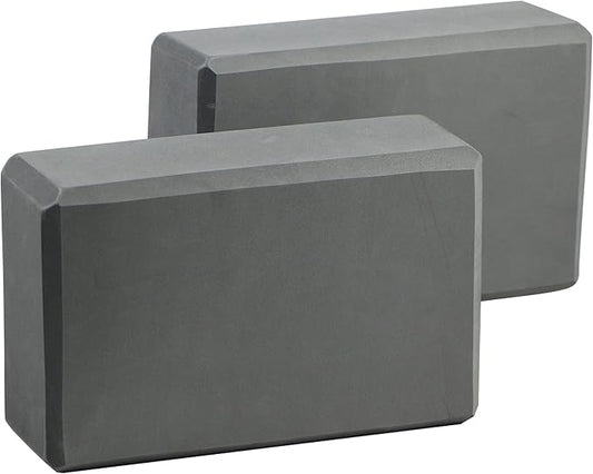 EXERZ Yoga Blocks 2 pack, Gym Blocks, Exercise Workout Fitness Bricks, Pilates Stretch Handstand Non-Slip