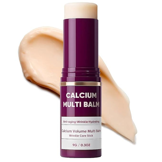 Calcium Multi Balm Stick, Calcium Volume Multi Balm, Under Eye Balm, Korean Collagen Hydrating & Moisturizing Stick, Anti-Aging, Firming Skin, Reduce Fine Lines, Suitable for Face, Eyes, Neck (1)
