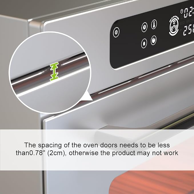 SAFELON 1 Pcs Baby Safety Oven Door Lock, Double Button Oven Lock for Kitchen Safety (White)