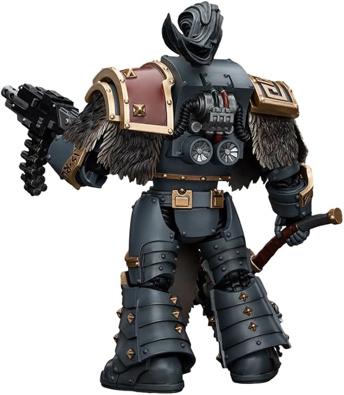 JOYTOY Warhammer 40K 1/18 Action Figure Space Wolves Varagyr Wolf Guard Squad Varagyr Terminator 1 The Horus Heresy 5.59 inch Collection Model