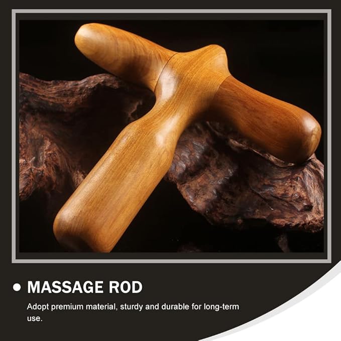 Lurrose Hand Tools Thai Massage Tools Wooden Stick Massager Point Tool Chinese Health Baoding Fitness Balls Health Exercise Stress Balls for Men Women Manual Massage Balls