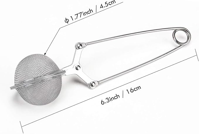 Tea Strainers for Loose Tea, JEXCULL 4 Pack Tea Infuser with Handle Fine Mesh Tea Ball Filter Tea Diffusers Steeper for Loose Leaf Tea, Spices, Seasonings