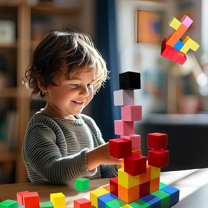 Magnetic Blocks 1.18 inch,Large Magnetic Building Blocks for Toddlers 3 4 5 6 7 Magnet Cubes, Preschool STEM Sensory Montessori Autism Toys for Kids 3-7 Birthday Easter Gifts（40Pcs）
