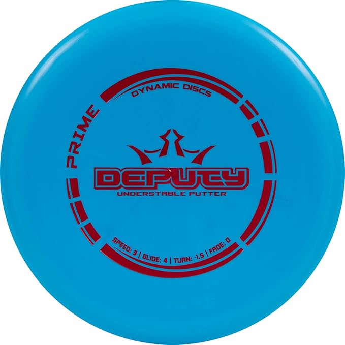 Dynamic Discs Prime Deputy Disc Golf Putter | Frisbee Golf Disc | Understable Putt and Approach Disc | Slim Beadless Profile | Stamp Colors Will Vary