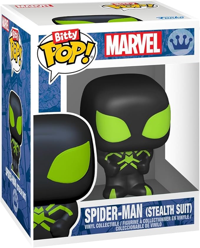 Funko Pop! Bitty: Spider-Man - Spider-Man, Green Goblin, J Jonah Jameson, and Mystery Chase Figure - 0.9 Inch (2.2 Cm) - Marvel Comics Collectable - Stackable Display Shelf Included - Gift Idea