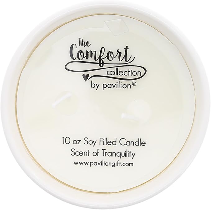 Pavilion Gift Company - Home Sweet Home - 10 oz Soy Wax Ceramic Vessel Candle Housewarming Apartment-Warming Gift Present Neutral Home Decor