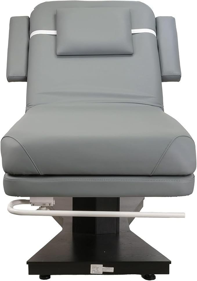 SKINACT Milo 3.0 Motor (with Independent Leg Adjustment) Electric Massage & Facial Bed/Table Gray top and Dark Brown Base