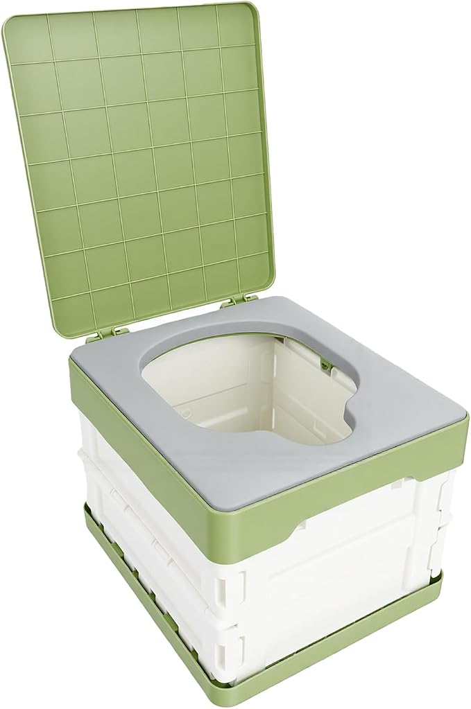 Foldable Baby Potty, Portable Travel Toilet for Kids with PU Soft Seat, Lightweight Compact Design for Outdoor Trips and Car Rides