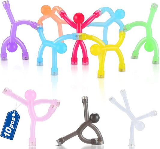 LOVIMAG 10Pcs Fridge Magnets Men, Cute Refrigerator Magnet Man, Fun Magnetic Toys Humanoid Magnet Toys for Man, Colorful Magnetic People Magnets Adults for Locker, Whiteboard Decorative, Transparent