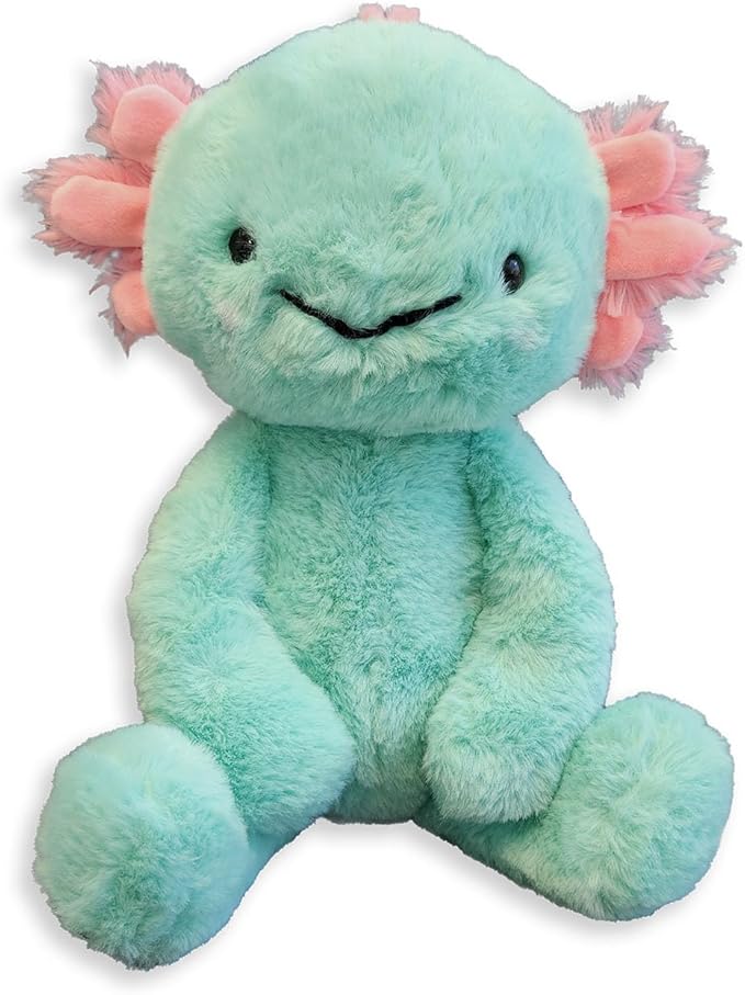 World's Softest Plush Axie Axolotl, Aqua, Lushee, Large, 16" Stuffed Animal for Baby, Toddler, Kids, Adults - Soft, Huggable Stuffed Axolotl- Adorable Toy Made from Kid-Friendly, Quality Materials