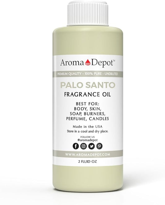 Palo Santo 2oz Fragrance Oil I Perfume I Skin Oil I Scented Oil. DIY Projects Such as Candles, Bath Bombs, Body Butters, Creams & Lotions. Few Drops in The Diffuser, Burners, or Warmers.