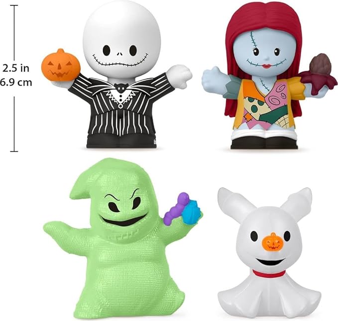 Little People Collector Disney Tim Burton’s the Nightmare Before Christmas Special Edition Set for Adults and Fans, 4 Figures