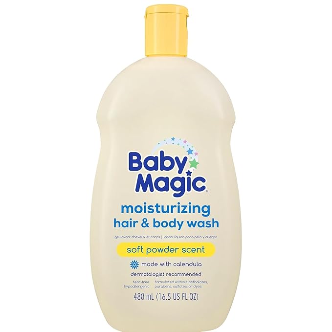 Baby Magic Moisturizing Hair & Body Wash, 16.5 Fl Oz | Moisturizing, Made with Calendula, Tear Free