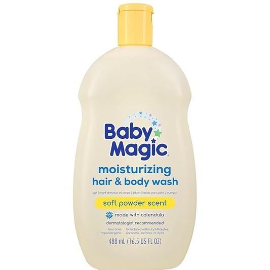 Baby Magic Moisturizing Hair & Body Wash, 16.5 Fl Oz | Moisturizing, Made with Calendula, Tear Free