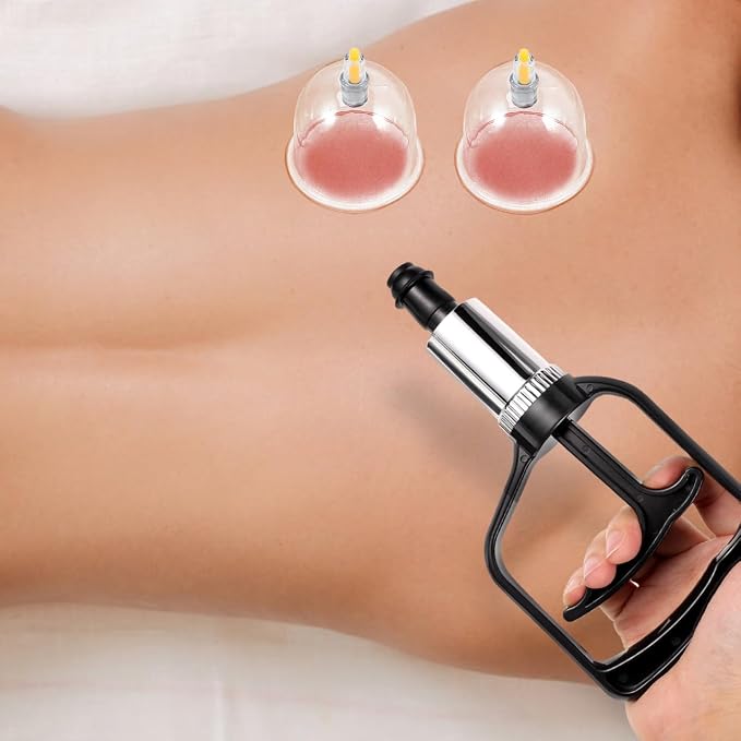 Beavorty Cupping Hand Pump Vacuum Therapy Tool Manual Suction Pump for Body Massage Muscle Relaxation Replacement Accessory 7.48X3.74X1.37 Inch