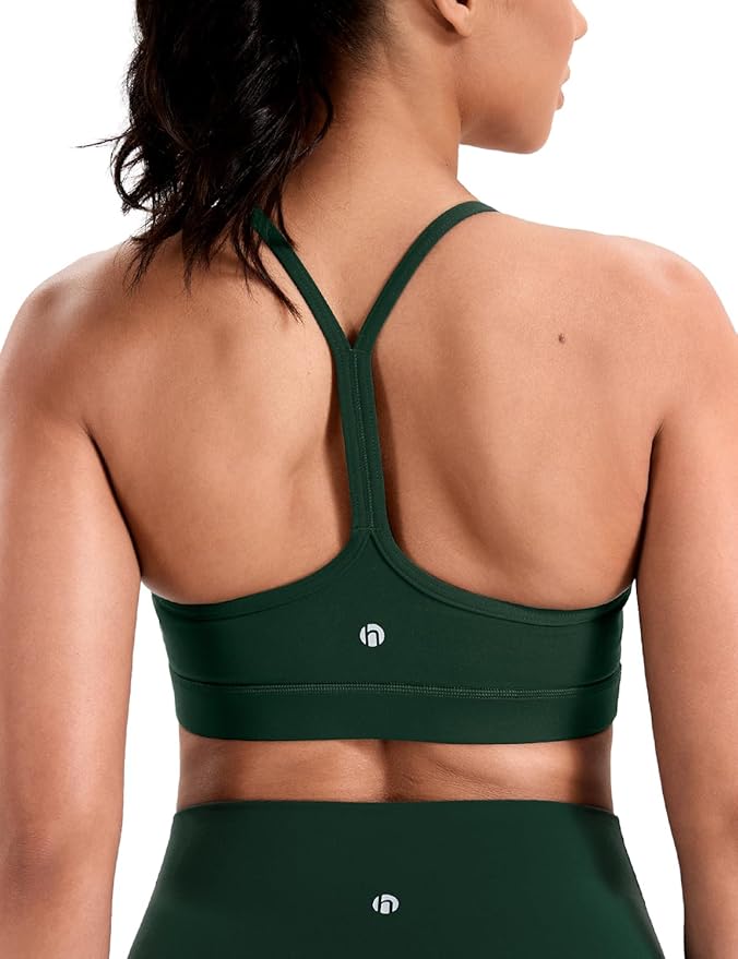 HeyNuts to Freest Womens Y Back Sports Bra, Spaghetti Strap Racerback Low Impact Workout Yoga Tops Padded A-C Cups *Updated