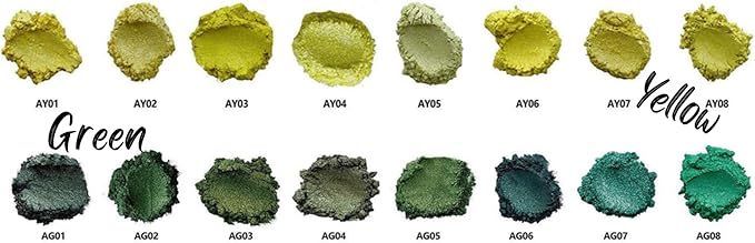 Pearl Mica Powder Pigment Dye - 500 grams (1.1 lbs) - Best Bulk Price for Fine Arts, Crafting, Painting, Bath bomb Soap Candle Slime Jewelry Making, Epoxy Resin, Woodworking (Green AG01)