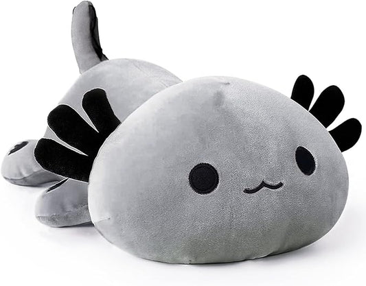 Onsoyours Cute Axolotl Plushie, Soft Stuffed Animal Salamander Plush Pillow, Kawaii Plush Toy for Kids (Gray Axolotl, 13")