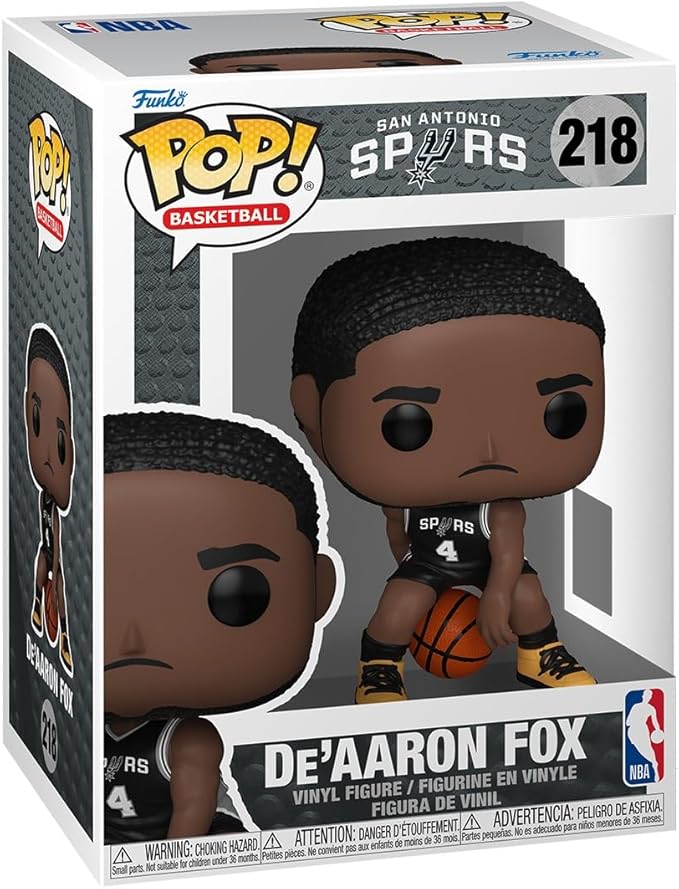 Funko Pop! NBA: Spurs - De'Aaron Fox - Collectable Vinyl Figure - Gift Idea - Official Merchandise - Toys for Kids & Adults - Sports Fans - Model Figure for Collectors and Display