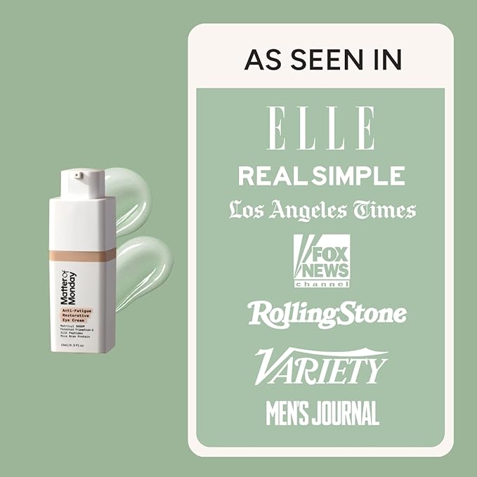 Firming Eye Cream - Anti-Fatigue Restorative for Dark Circles, Puffiness & Fine Lines| Hydrates, Smooths with Peptides & Caffeine, Sensitive Skin Friendly, 0.5 oz.