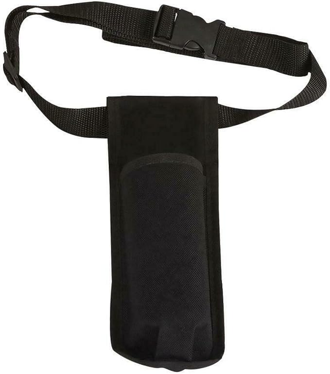 Massage Bottle Holster Durable Waist Pack, Single Bottle Holster Kit, Adjustable Strap,Heavy Duty Essential Oil Dispenser for Massage Practitioners (Black)