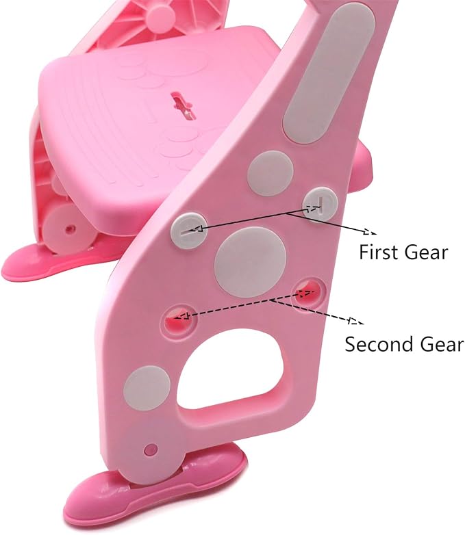 SMT- Giffgaff Potty Training Toilet Ladder Seat With Upgraded Cushion Step Stool Ladder Toilet Chair/Toilet Trainer for Baby Toddler Kids Children In Pink [P/N: ET-BABY001-PINK STEP]