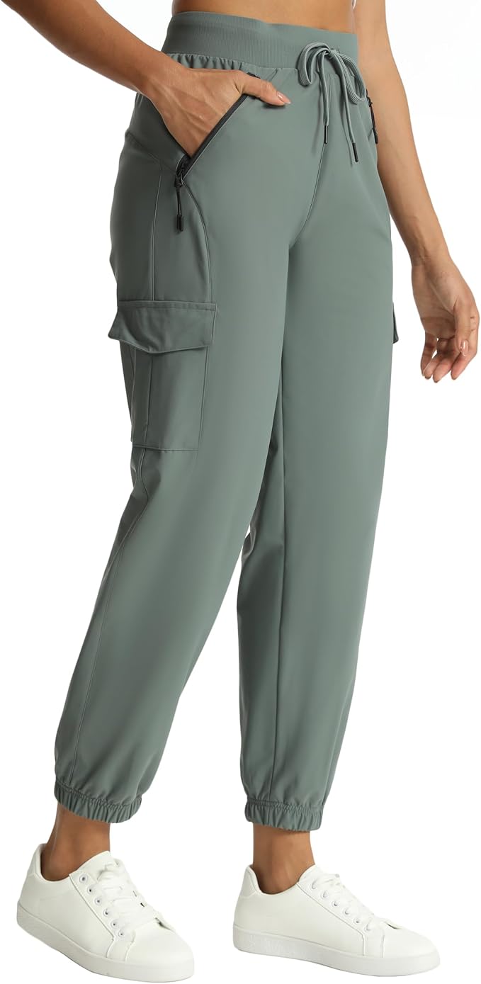 Women's Joggers Cargo Pants Lightweight Quick Dry Hiking Running Pants for Athletic Casual & Outdoor