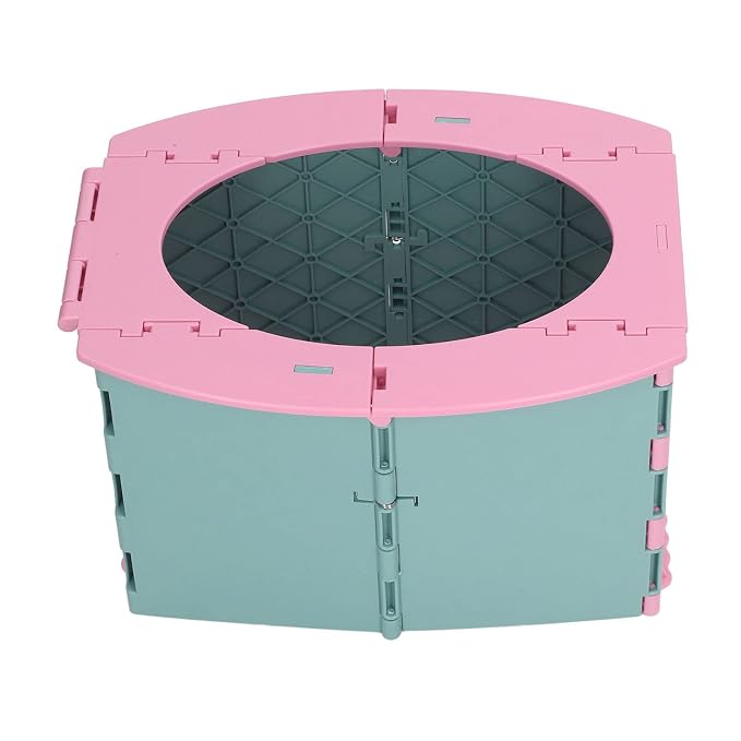 Yinhing Toddler Potty Foldable PP Portable Toilet for Camping Travel Road Trips Distance Driving Lightweight Compact Easy to Safe Design for Kids (Green Pink)