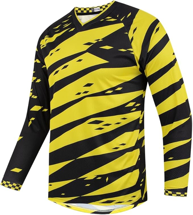Youth Dirt Bike Jersey, Kids Mountain Bicycle Shirt Long Sleeve Powersports Children Downhill Jerseys for Big Kids