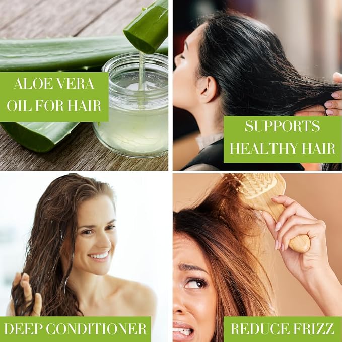 Aloe Vera Oil – 32 fl oz | Bulk Carrier Oil for Skin, Hair & Massage | Natural Moisturizer for Aromatherapy, DIY Skincare & Body Care | Packaged in White Plastic Jug