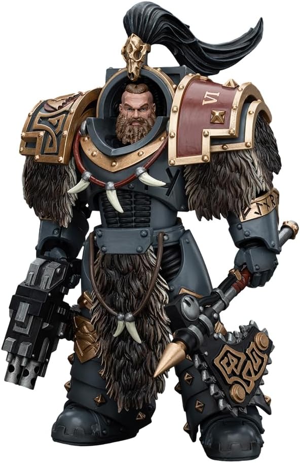 JOYTOY 1/18 Warhammer The Horus Heresy Action Figure 5.59 inch Space Wolves Varagyr Wolf Guard Squad Varagyr Terminator 4 Collection Model Birthday Gift