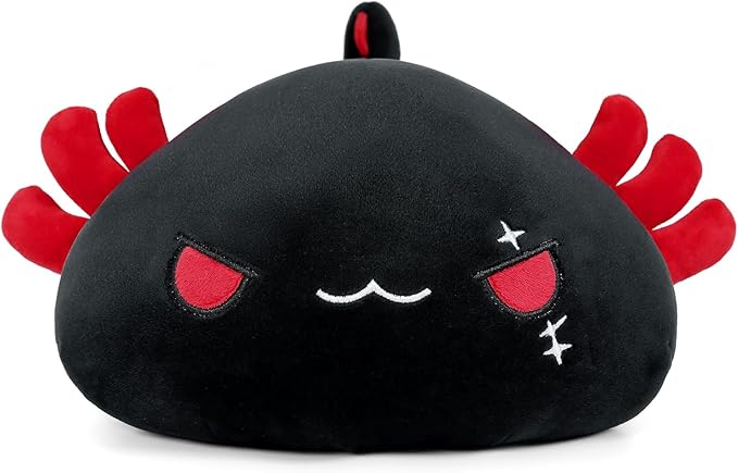 Onsoyours Cute Axolotl Plush, 19" Soft Large Stuffed Animal Salamander Big Plush Pillow, Kawaii Plushie Toy for Kids (Black Axolotl A, 19")