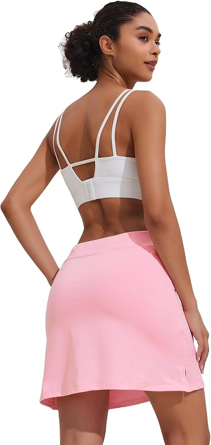 Ekouaer Women's Active Performance Skort Lightweight Skirt for Golf Tennis | Built-in Shorts, A Line, High Waisted, Tummy Control, Pickleball, Running, Workout, Sports, Skorts for Woman