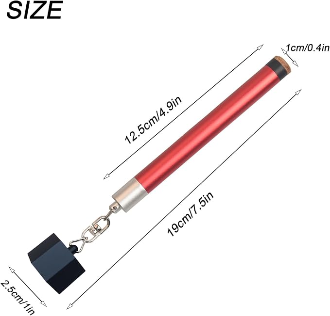 LAKE OF FIRE Pool Cue Chalk Holder – 2-in-1 Billiard Accessory with Pool Chalk Holder & Cue Tip Tool