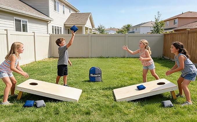 Dual Sided Corn Hole Bags Professional Cornhole Bags Set of 8 Regulation Corn Hole Bean Bags Slick and Stick
