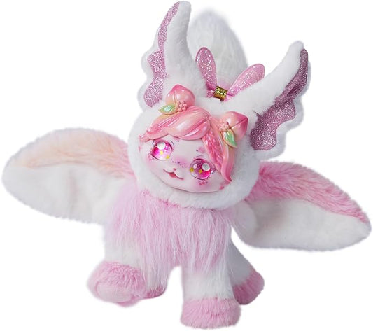 Wizarding Forest Fairy Plush Doll Series, 9 inch Fantasy Collectible Plush Toy with Wings and Tail, Soft Stuffed Animal for Kids, Girls, and Collectors - Peachy Glow