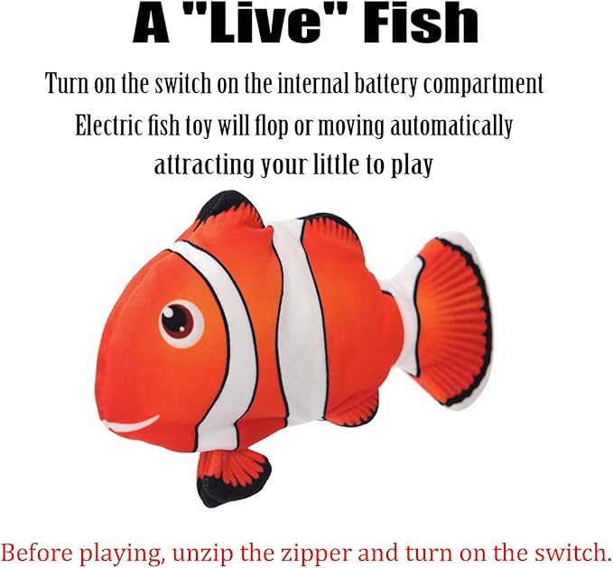 Electric Moving Fish Plush Toys