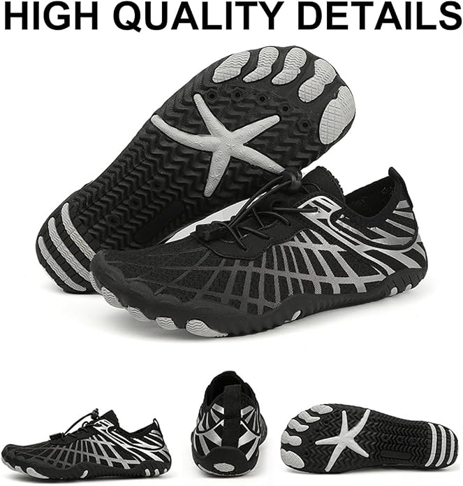 ELETON Barefoot Shoes Women Men Footwear, Wide Toe Box Hiking Zero Drop Non-Slip Quick-Dry River Boat Pool Beach Water Shoes, Lightweight Swimming Running Walking Sneakers Unisex
