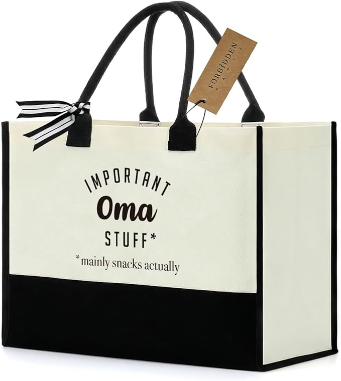 FORBIDDEN PAPER Gifts Tote Bag Important Stuff Tote Gift Gifts Birthday for Shopping Bag Grocery Bag Utility Tote
