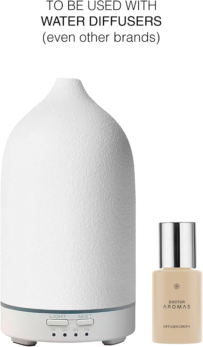 Doctor Aromas Premium Therapeutic Essential Oils Fragrance Scents Bottles Refills – Organic Aroma, Safe for Diffusers, Aromatherapy – Peony & Tuberose – 1 OZ (Posh, 2-Pack)