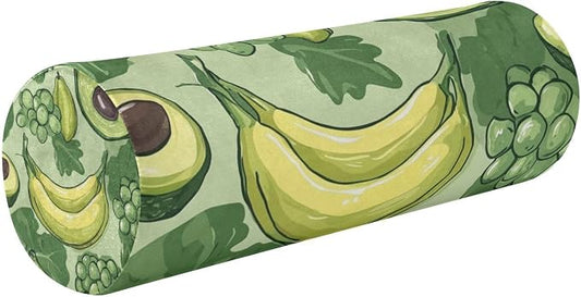 California Grapes Avocados and Bananas Neck Roll Pillow Bolster Round Health Memory Foam Long Cervical Cylinder Pillows with Removable Washable Cover for Body Bed Legs Back Yoga