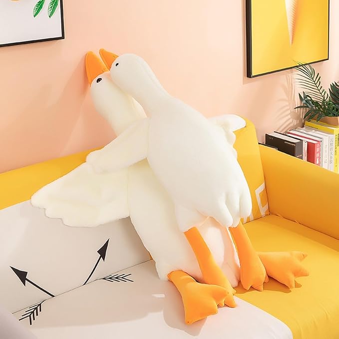 Giant Goose Stuffed Animal Soft Large Stuffed Duck Plush Toy Cute Goose Hugging Pillow Birthday Party Gifts for Kids Boys Girls