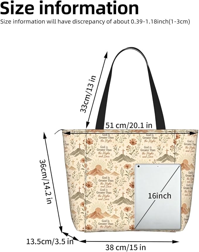 Christian Cross Jesus God Yoga Mat Bag for Women with Mats Bags Carrier Carryall Canvas Tote with Zipper Pocket, Polyester Gym Bag for Yoga Pilates Beach Travel Fitness Workout Gifts for Yoga Lovers