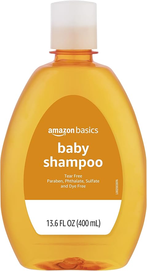 Amazon Basics Tear-Free Baby Shampoo, 13.6 Fluid Ounce, 4-Pack, Packaging May Vary