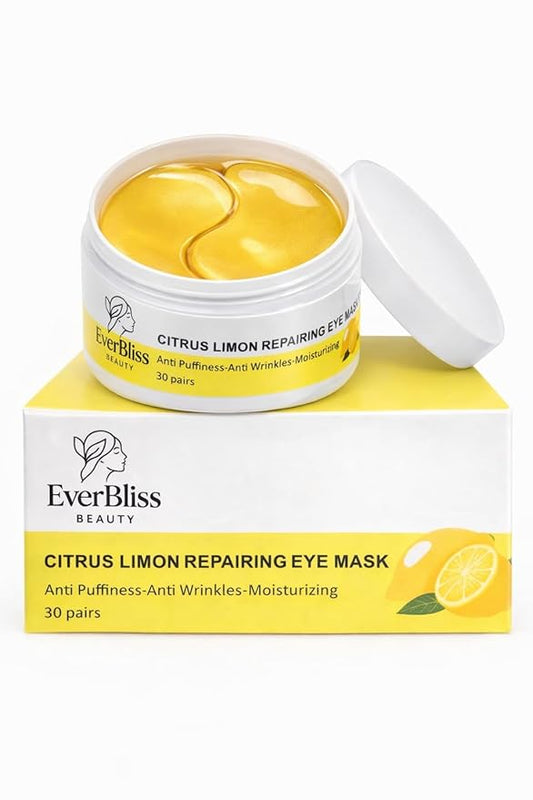 Aloe Vera Under Eye Mask - 60 Pairs Hyrating Dark Circle & Puffy Eye Treatment (Lemon)