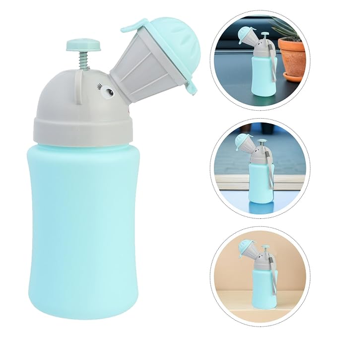 FRCOLOR Portable Car Urinal Bottle with Leakproof Design Mini Potty for Boys Lightweight and Portable Emergency Toilet for Travel Camping Outdoor Use