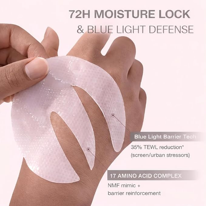 Aurova Beauty Eye Mask, Aurova Collagen Full Eye Masks, 360 Full Coverage Eye Patches with Collagen & Vitamin C, Nourishing and Non Irritating, For Puffy Eyes and Dark Circles, 5 Pairs