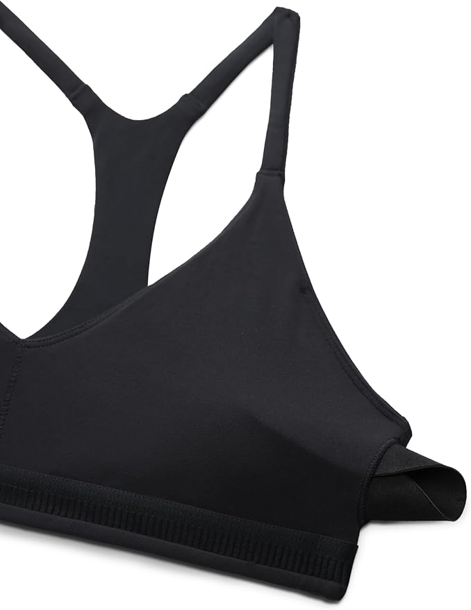 CRZ YOGA Butterluxe Low Coverage V Neck Sports Bras for Women - Spaghetti Straps Racerback Padded Yoga Top