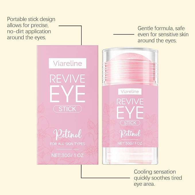 Retinol Revive Eye Stick – Cooling, Hydrating & Smoothing Eye Care for All Skin Types, 1 oz