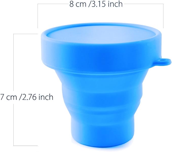 Menstrual Cup Sterilizer Cleaner, LUCKY CLOVER Collapsible Silicone Cup Foldable Sterilizing Cup for Menstrual Cups and Storing Your Diva Cup - Foldable for Travel(Blue)